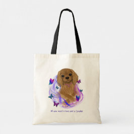 Bolsa Tote Magical Ruby Cavalier King Charles Spaniel
