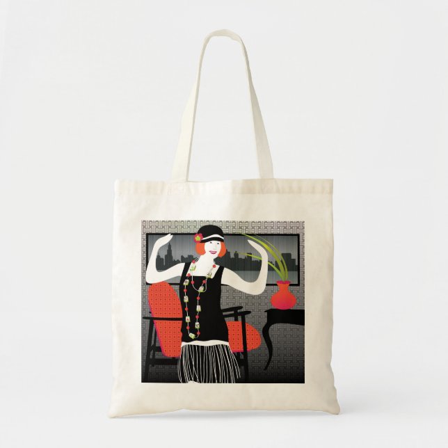 Bolsa Tote Mah Jongg Flappers Bag (Frente)