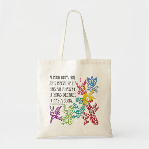 Bolsa Tote Mah Jongg One Bams Birds/Proverb Bag