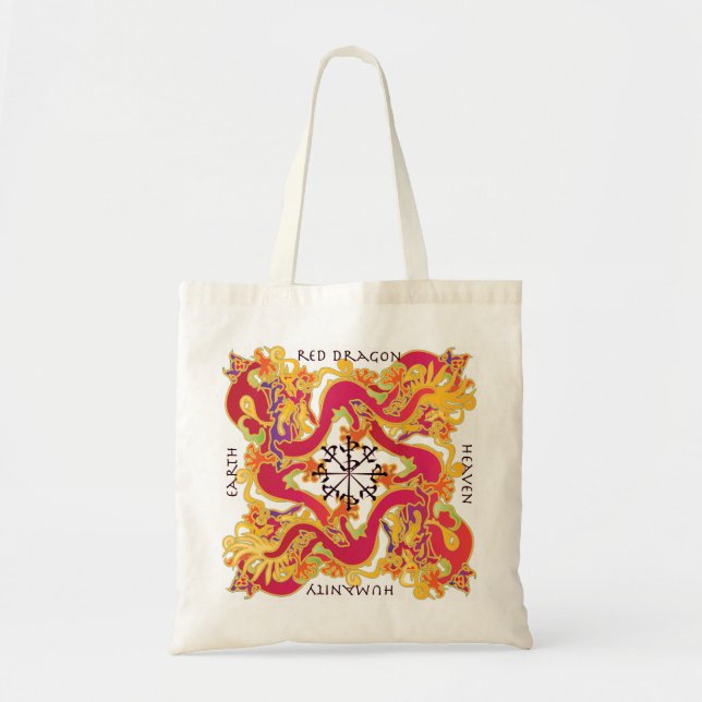 Bolsa Tote Mah Jongg Red Dragon Bag (Frente)