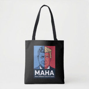 Bolsa Tote MAHA Faça a América Saudável Novamente Trump 2024