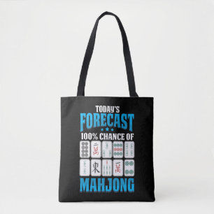Bolsa Tote Mahjong Previsão Mah Jong Boardgame Lover