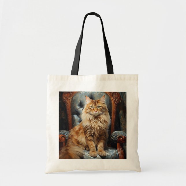 Bolsa Tote Maine Coon cat (Frente)