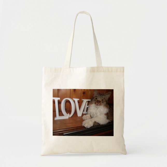 Bolsa Tote Maine Coon Cat Love (Frente)