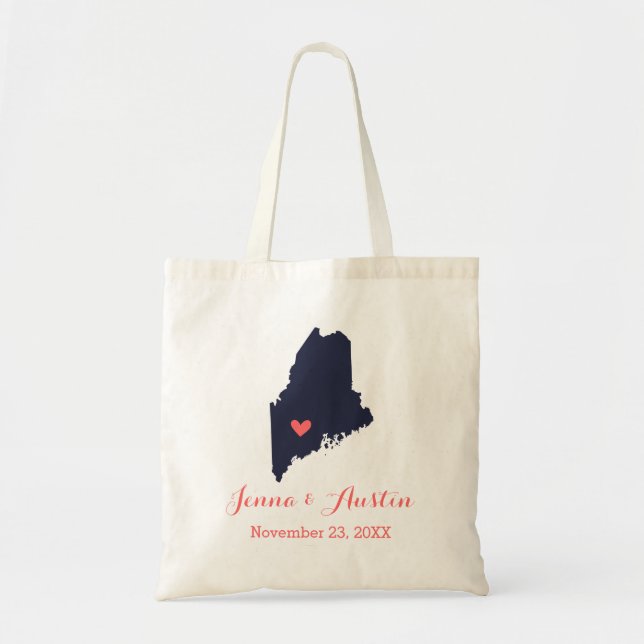 Bolsa Tote Maine Wedding Welcome (Frente)