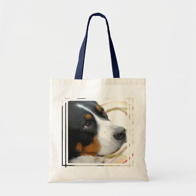 Bolsa Tote Maior cão suíço doce da montanha (Frente)