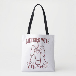 Bolsa Tote Mais Alegre com Mimosa Natal Prosecco Vinho Festa