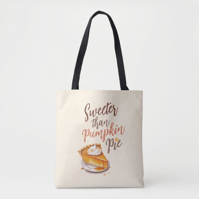 Bolsa Tote Mais Doce Do Que A Pata De Abóbora - Pizza De Abób (Frente)