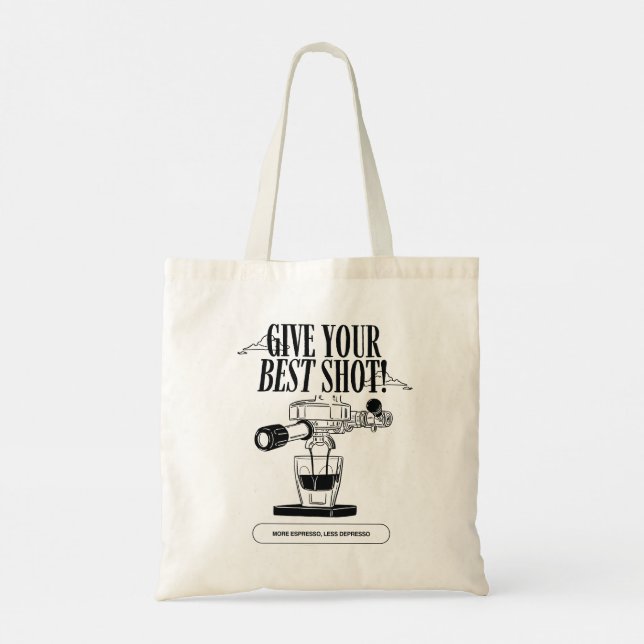 Bolsa Tote mais espresso, menos saco depresso (Verso)