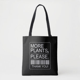 Bolsa Tote Mais Plantas Por Favor Presente para Amantes de Pl