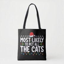 Mais Propenso a Acariciar Todos os Gatos Natal Fam