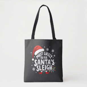 Bolsa Tote Mais propenso a consertar Papais noeis Leigh Handy