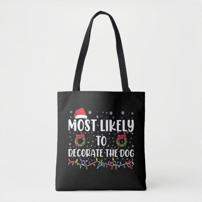 Bolsa Tote Mais Propenso a Decorar o Cachorro Correspondente  (Frente)