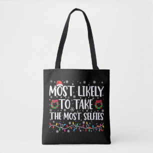 Bolsa Tote Mais Propenso a Tirar Mais Selfies de Natal 