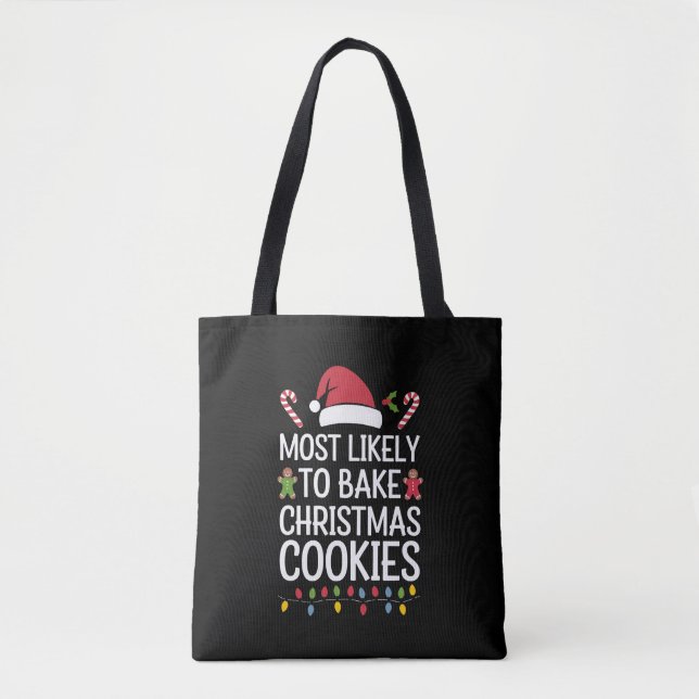 Bolsa Tote Mais Provável A Assar De Biscoitos De Natal Engraç (Frente)
