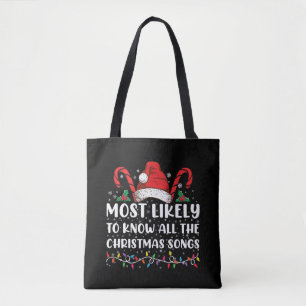 Bolsa Tote Mais Provável Conhecer Todas as Músicas de Natal 