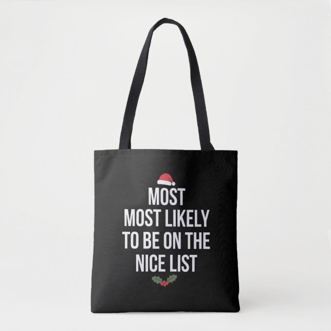 Bolsa Tote Mais Provável De Estar Na Lista Dos Bons Natal (Frente)