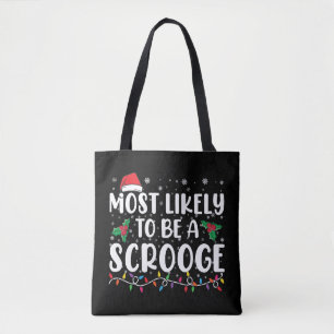 Bolsa Tote Mais Provável De Ser Um Avarento Natal Familiar Di
