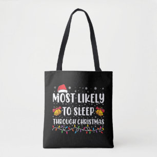 Bolsa Tote Mais Provável Dormir no Natal Família Xmas