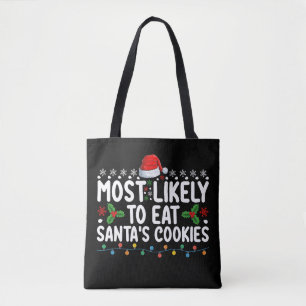 Bolsa Tote Mais Provável Para Comer Cookies De Papai noel