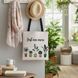 Bolsa Tote Mais um , senhora das plantas, visual de tela