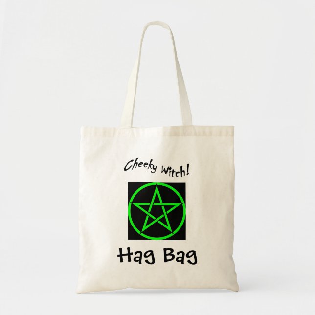 Bolsa Tote Mala de Bruxa Cheirosa - Pentagrama Verde (Frente)