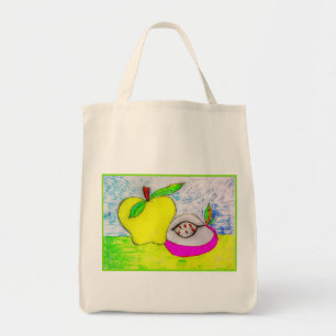 Bolsa Tote Mala de Lona com Maçãs Pop Art