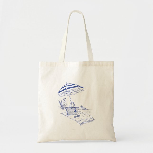 Bolsa Tote Mala de Praia Mediterrânea (Frente)