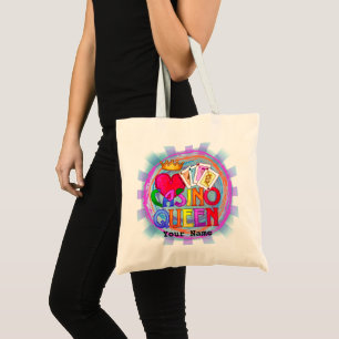 Bolsa Tote Mala de toques do Casino Queen Rainbow Poker