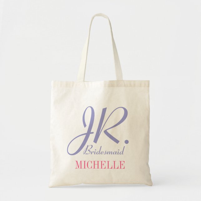 Bolsa Tote Mala de tote rosa lacada Jr., dama de honra (Frente)