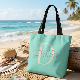 Bolsa Tote Mala Personalizada com Monograma de Nome Inicial p