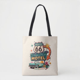 Bolsa Tote Mala Retro de Motel de Meados do Século
