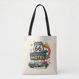 Bolsa Tote Mala Retro de Motel de Meados do Século