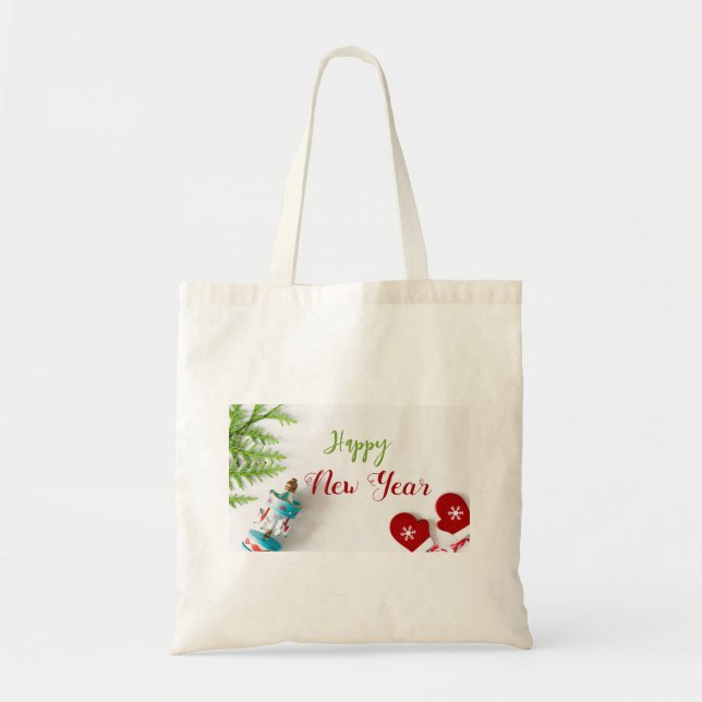 Bolsa Tote Malas de Tote das Decorações do Natal Verde (Frente)