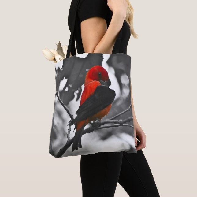 Bolsa Tote Male Scarlet Tanager (Close Up)
