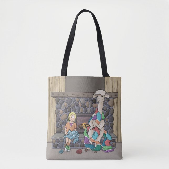 Bolsa Tote Malha de Alpaca (Frente)