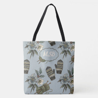 Bolsa Tote Malha de Luvas de Inverno