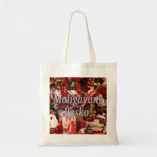Bolsa Tote Maligayang Pasko! Feliz Natal em Tagalog Wf