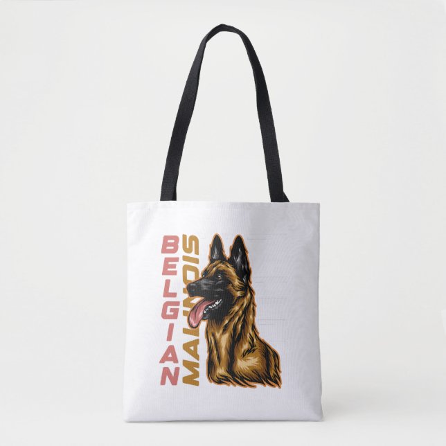 Bolsa Tote Malinois belgas (Frente)
