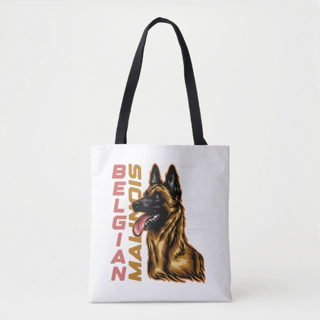 Bolsa Tote Malinois belgas (Frente)
