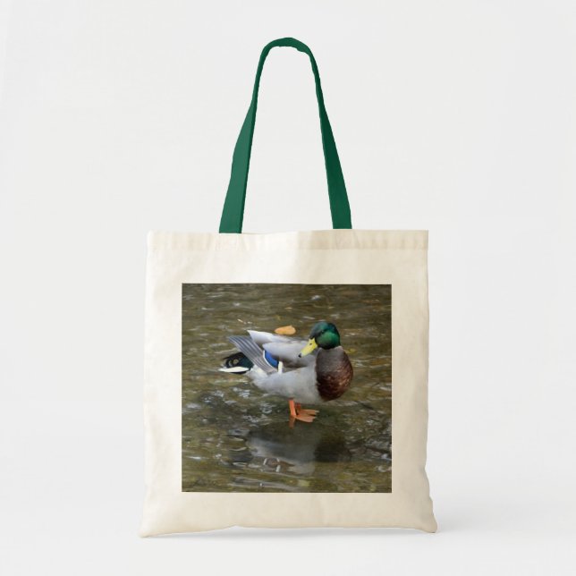 Bolsa Tote Mallard Duck em Creek Tote Bag (Frente)