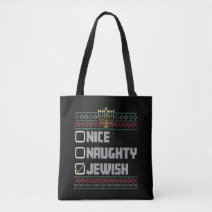Bolsa Tote Maluquinho Bonzinho Papai Noel Judaico Natal Feio 
