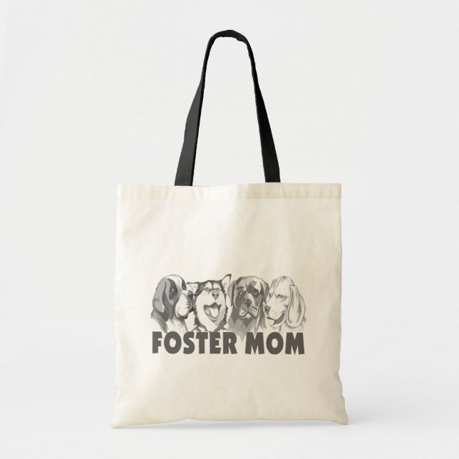Bolsa Tote Mamã adoptiva (cães) (Frente)