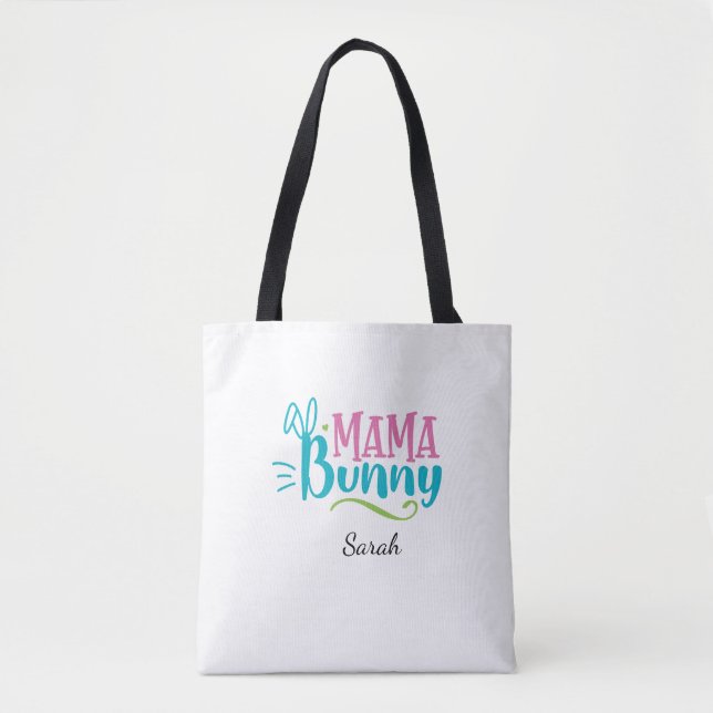 Bolsa Tote Mama Bunny Cute Páscoa (Frente)