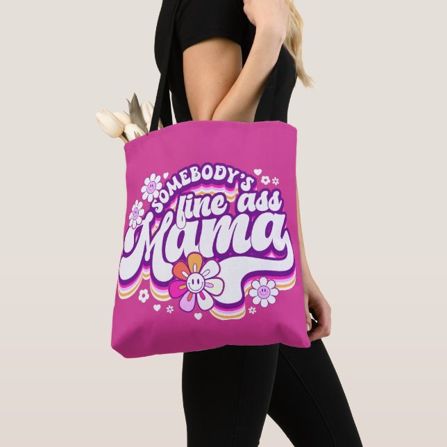 Bolsa Tote Mama cor-de-rosa quente de alguém (Close Up)