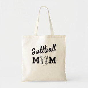 Bolsa Tote Mamã do softball com cervo