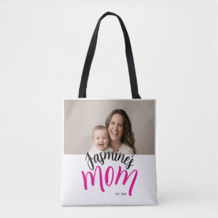 Bolsa Tote Mama Estabeleceu o Nome da Criança Ano Novo Person
