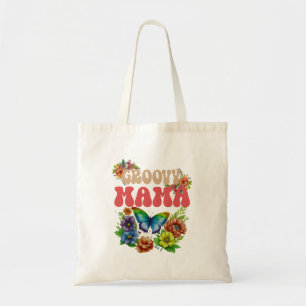 Bolsa Tote Mama Groovy Floral, Retro da Maternidade