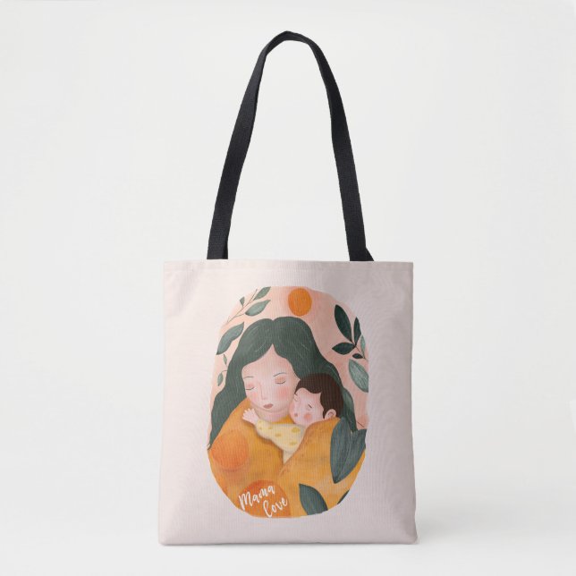 Bolsa Tote Mama Love Cozy Boho for Mom (Frente)