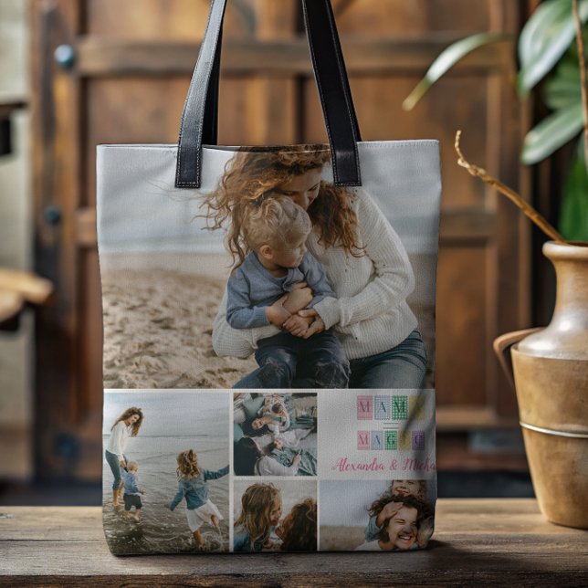 Bolsa Tote Mama Made Magic Patchwork Photo  (Criador carregado)